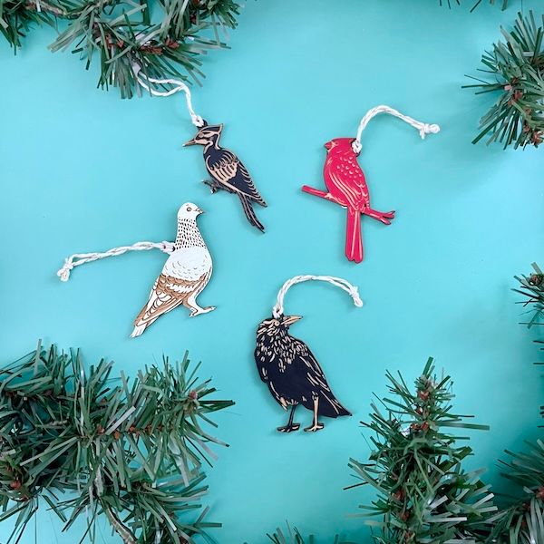 Wooden Bird Ornament