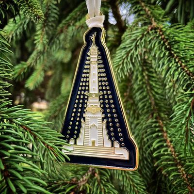 Holiday Monument Enamel Ornament by Timberjack Goods