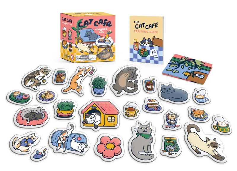 Cat Cafe Magnet Set : Meow!