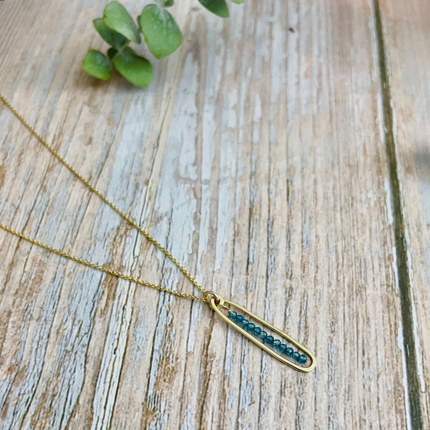 Lyric Goldfill Necklace, Style: Blue Topaz 24&quot;