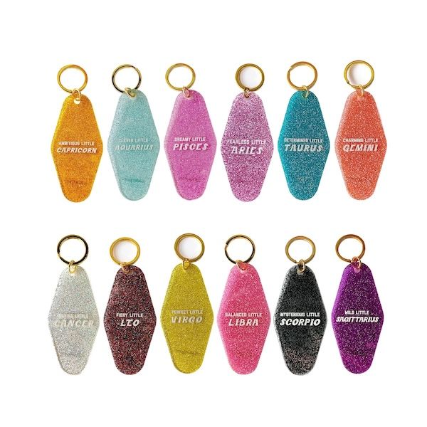 Golden Gems Zodiac Keytag