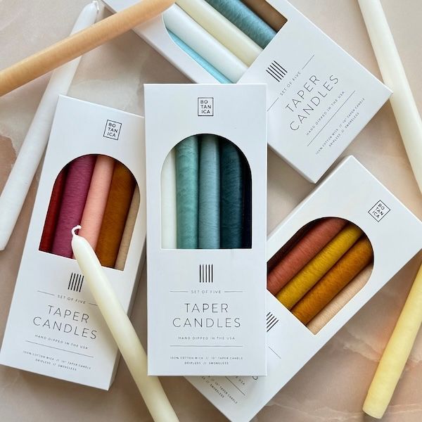 Elemental Zodiac Taper Candles S/5