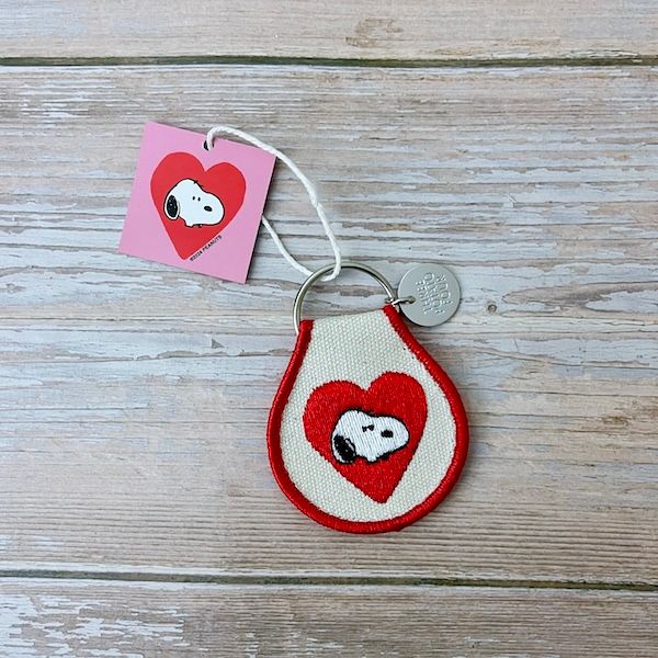 3P4 x Peanuts® Valentine- Snoopy Heart Patch Keychain