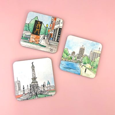 Indy Icon Coaster Set of 3