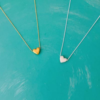 Handmade Puffy Heart Necklace