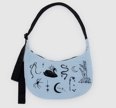 Baggu Medium Crescent Bag Embroidered Ballet Icons