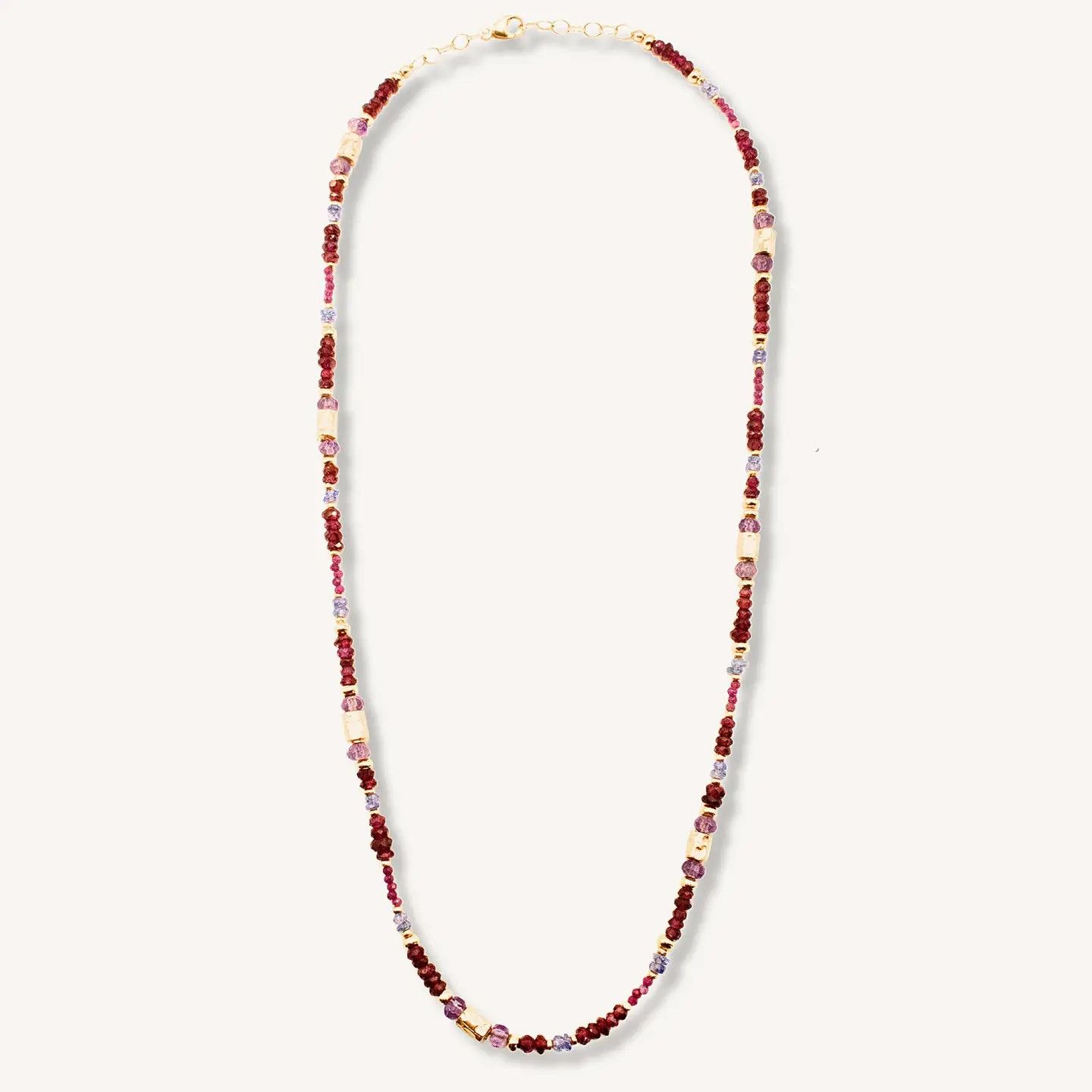 Handmade Amethyst Ruby Dusk Necklace