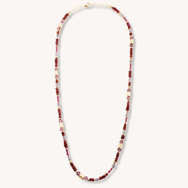 Handmade Amethyst Ruby Dusk Necklace