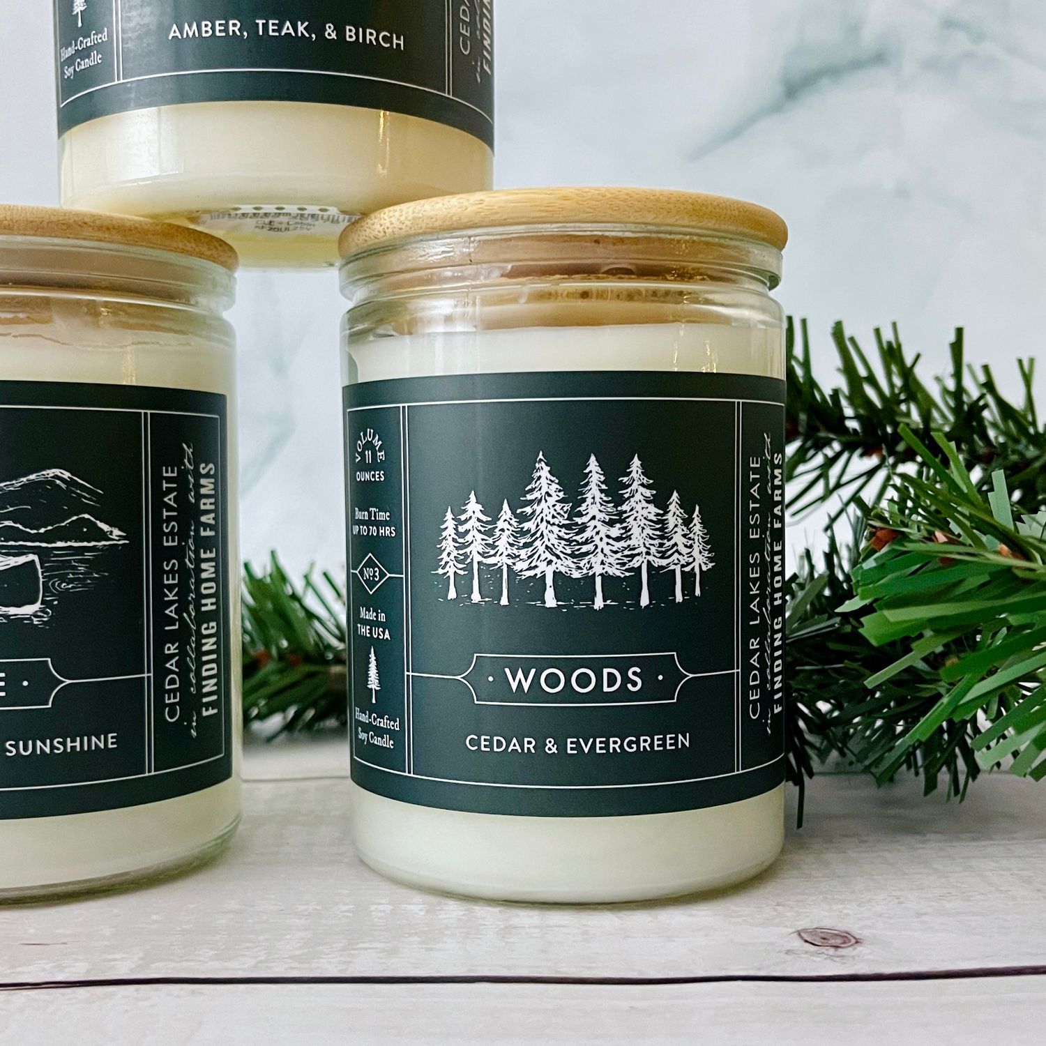 Cedar Lakes Estate Candles:, Scent: Woods