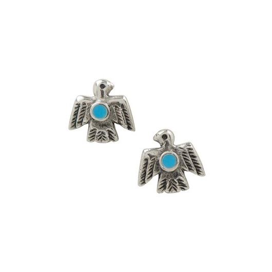 Peyote Bird Stud Earring, Sterling Silver