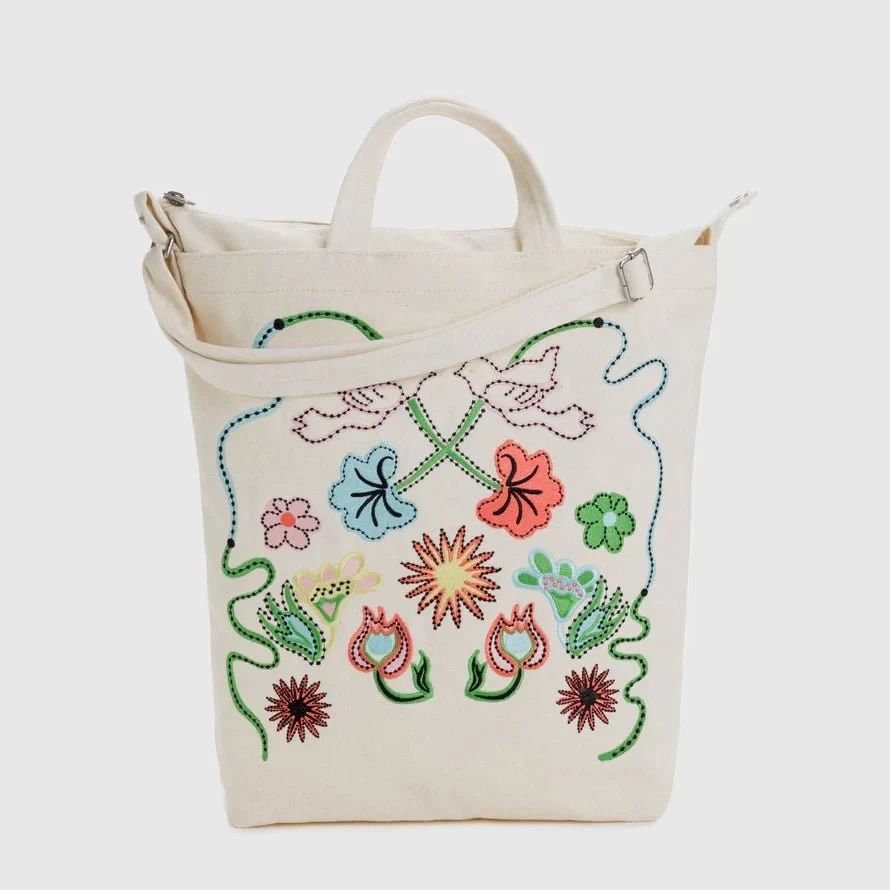 Baggu Zip Duck Bag, Style: Embroidered Birds