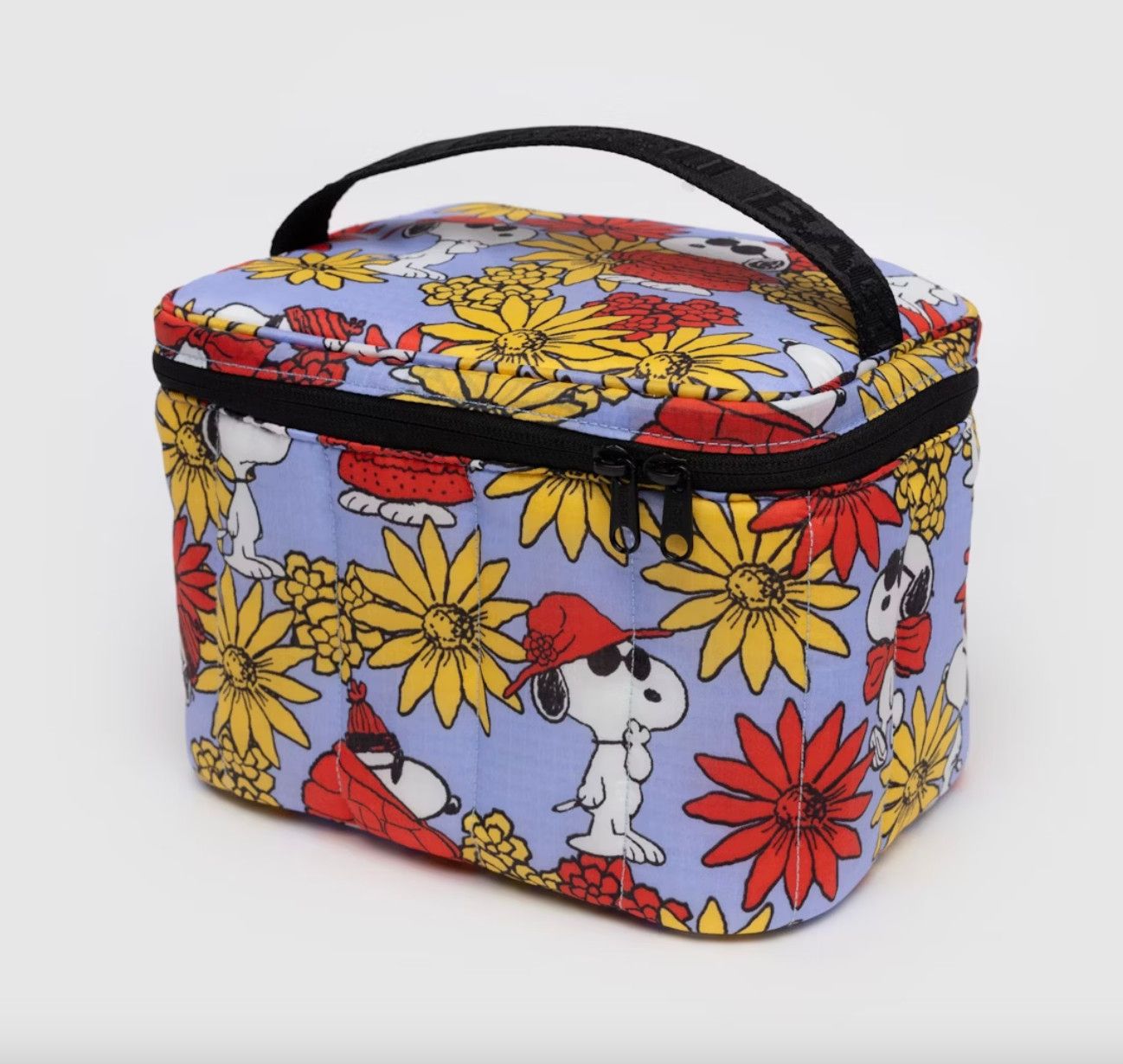 Baggu x Peanuts:  Floral Snoopy Puffy Lunch Tote