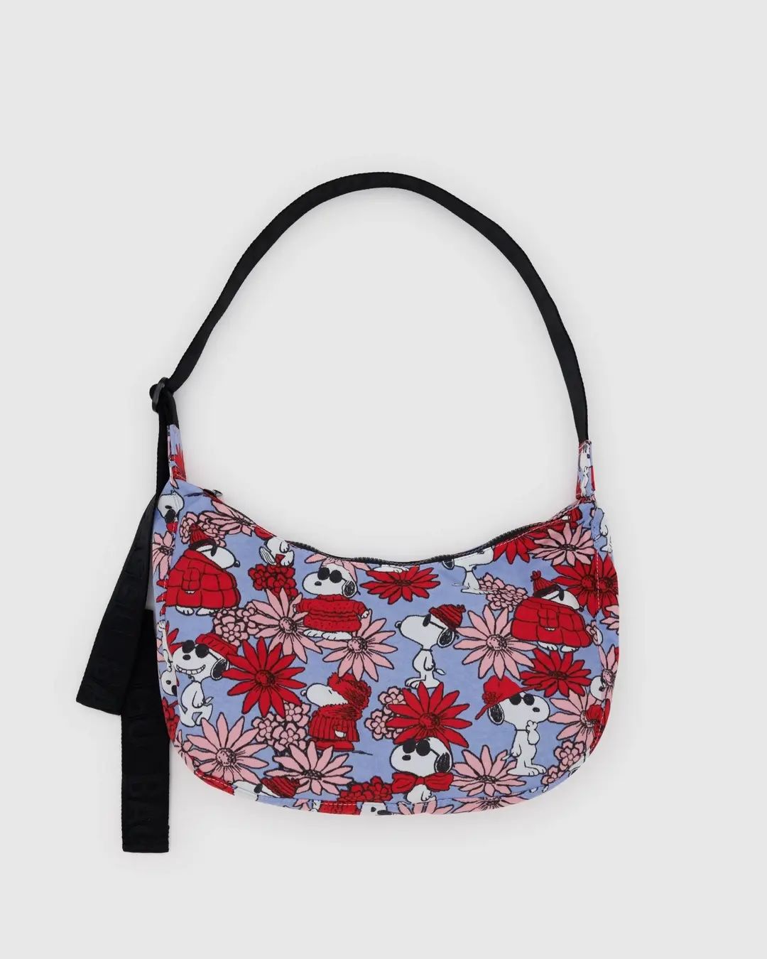 Baggu x Peanuts: Floral Snoopy Medium Crescent Bag
