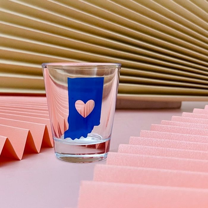Indiana Heart Shot Glass