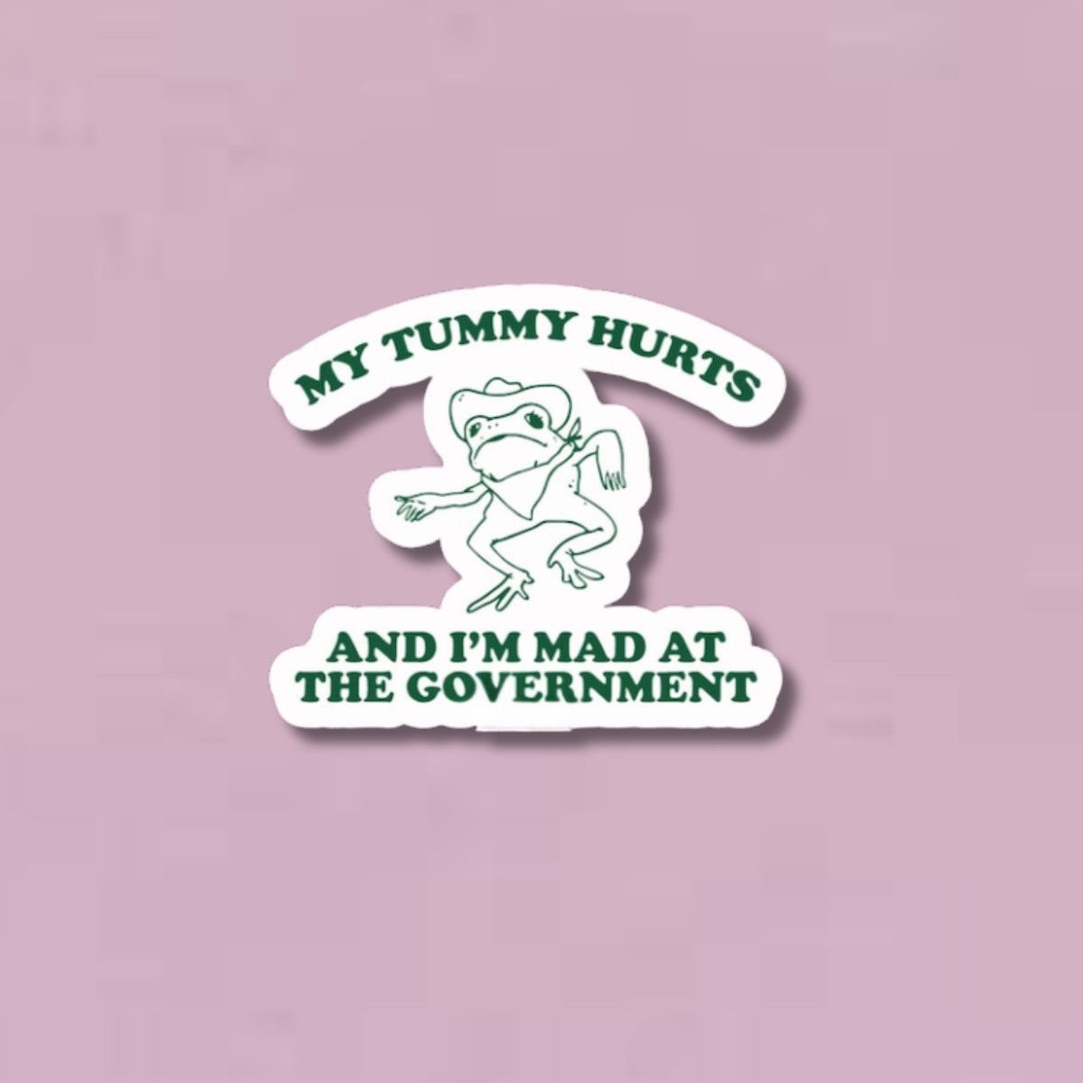My Tummy Hurts and I&#39;m Mad at the Government Sticker