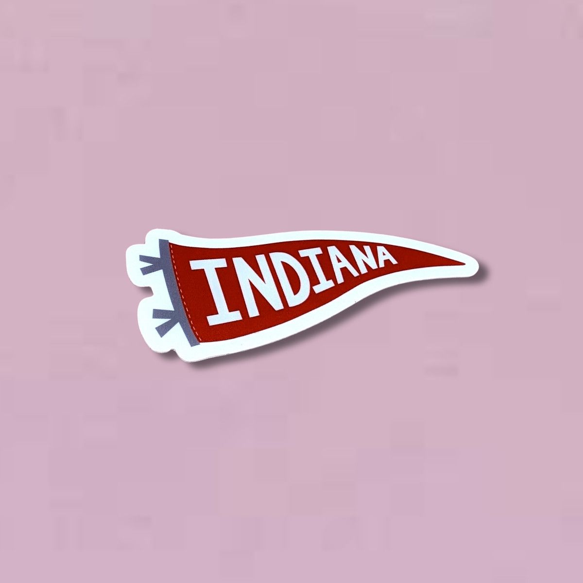 Indiana (Red &amp; White) Sticker