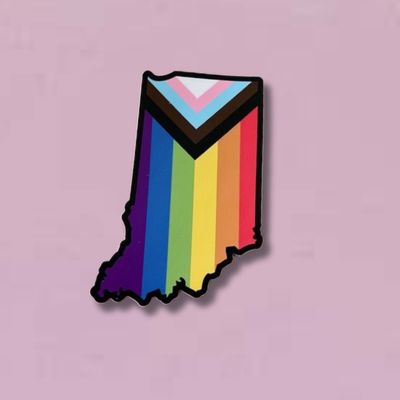USI Indiana Progress Pride Sticker