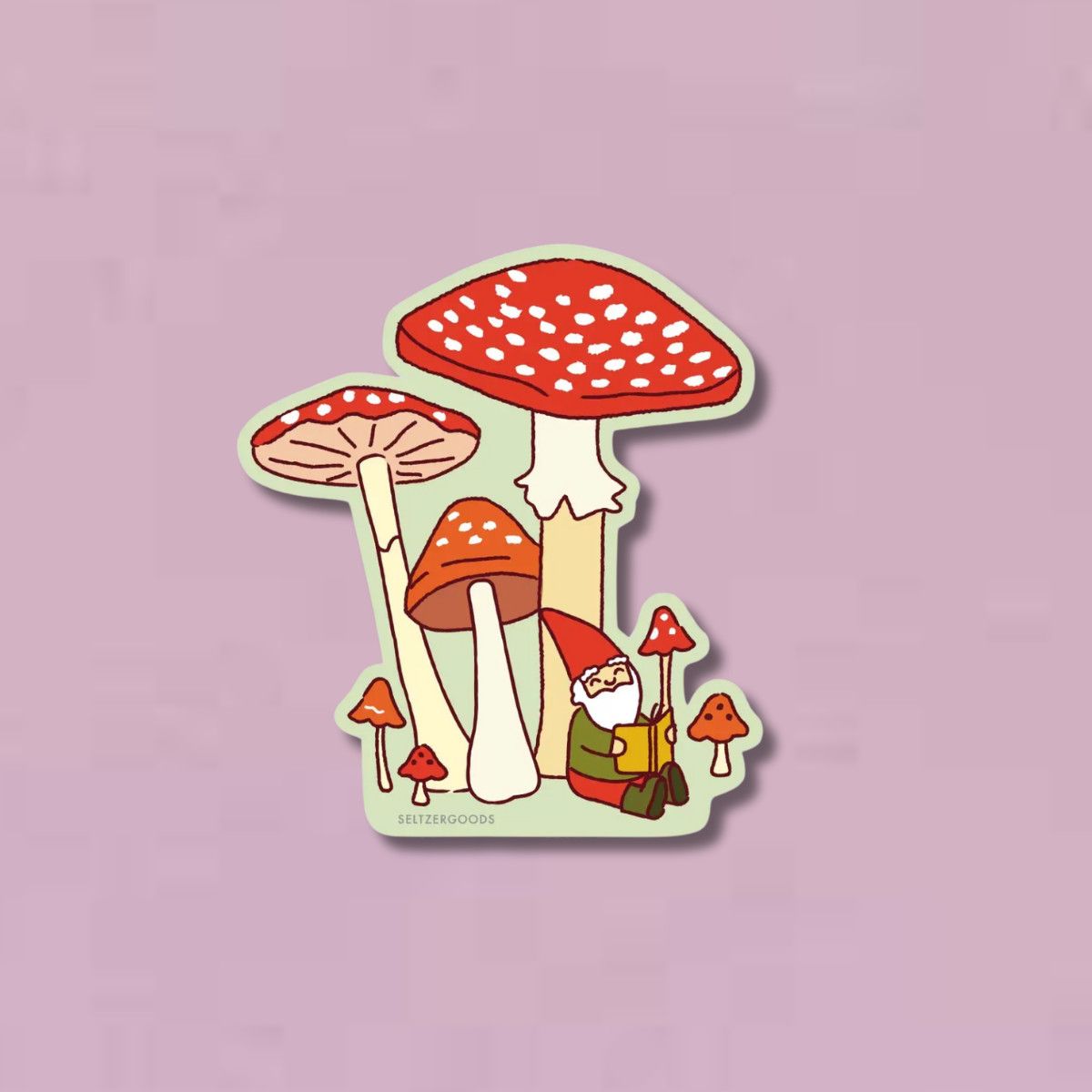 Gnome Mushroom Sticker