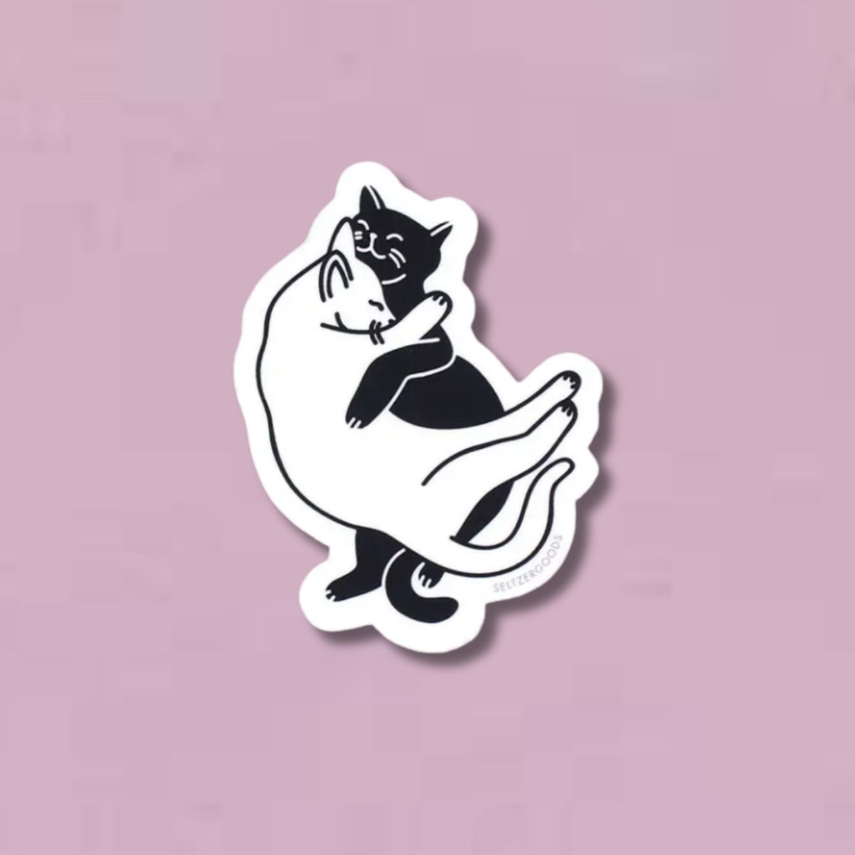 Snuggle Cats Sticker