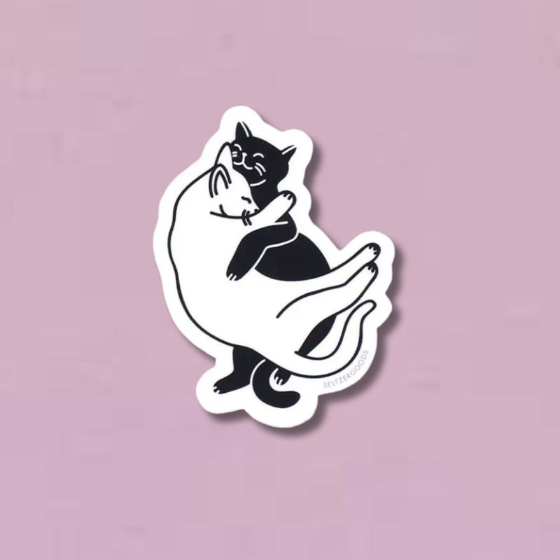 Snuggle Cats Sticker