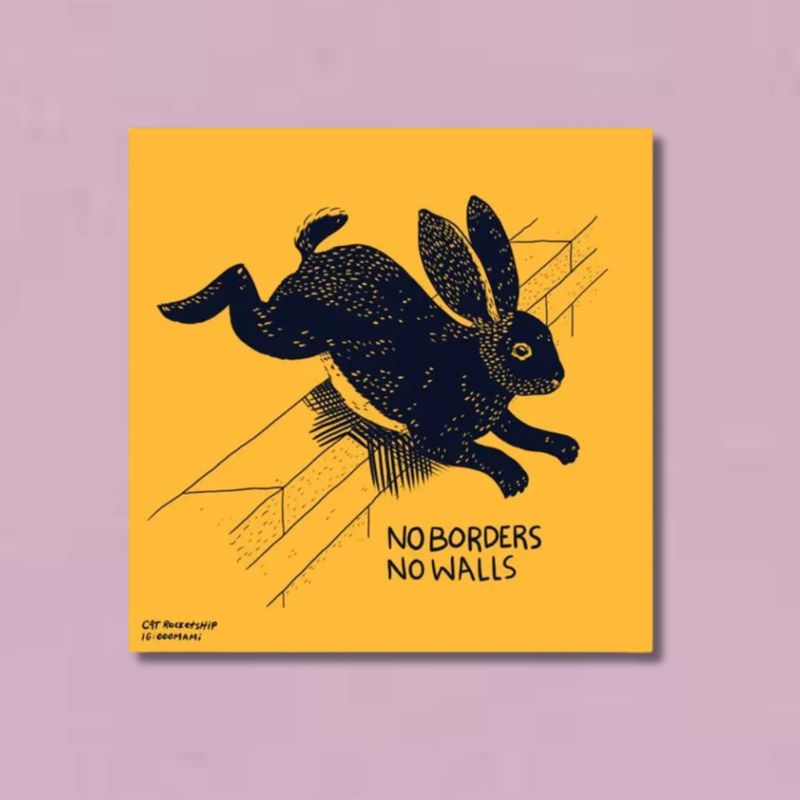 No Borders No Walls Sticker