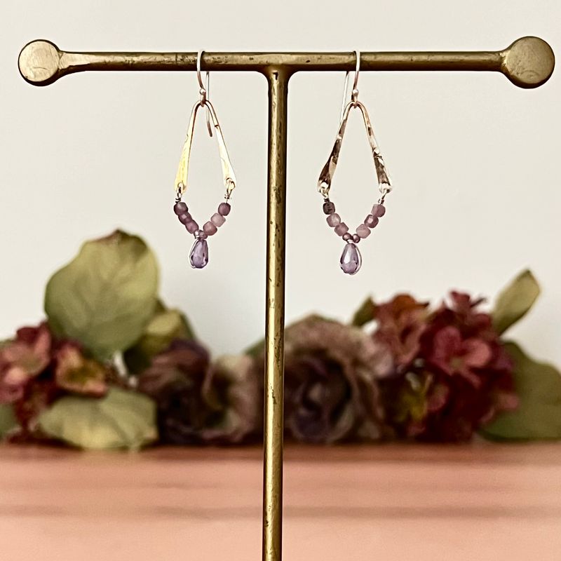 Handmade Lilac Bud Earrings