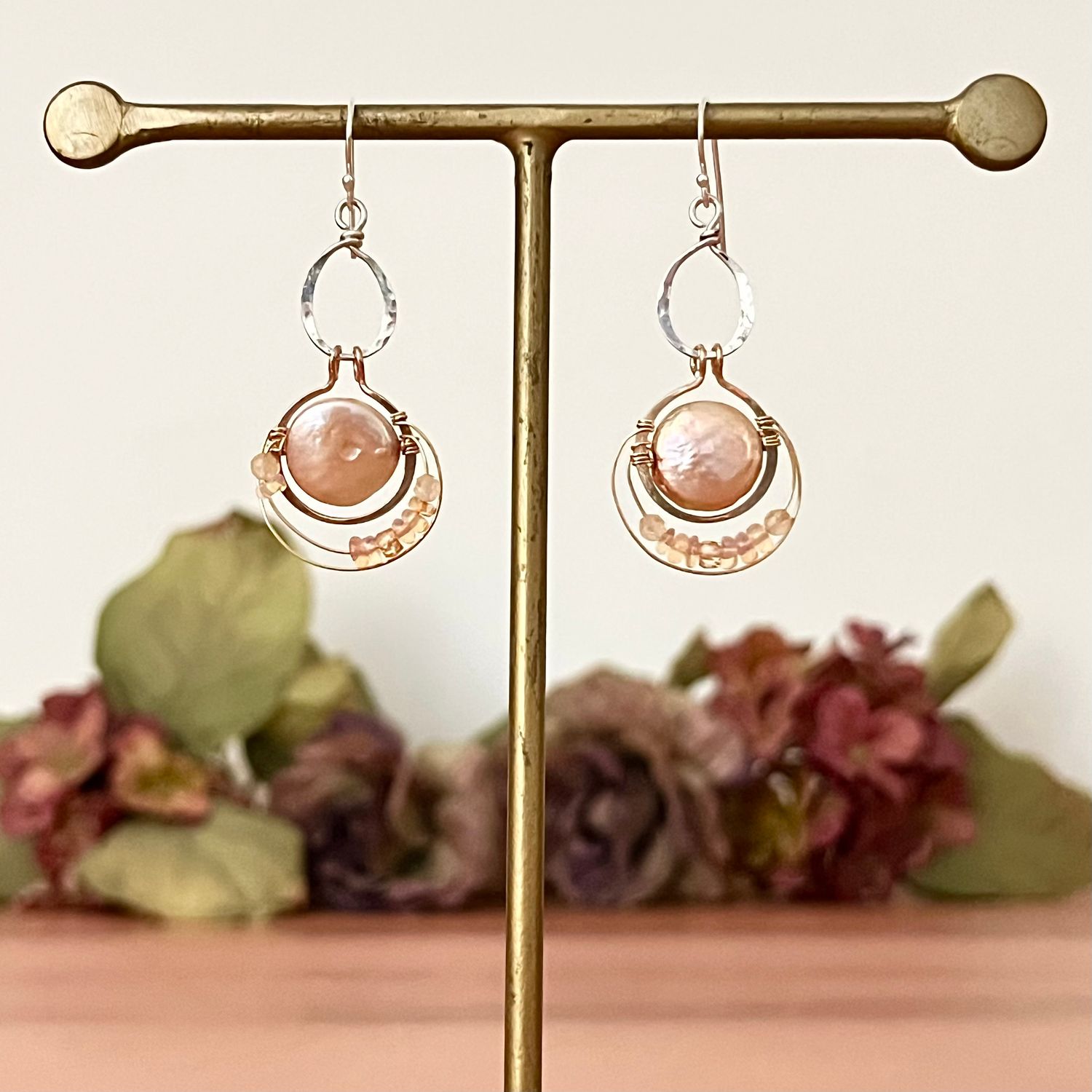 Handmade Blush Earrings