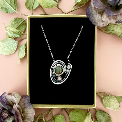 Handmade Cosmos Necklace by Art By Any Means