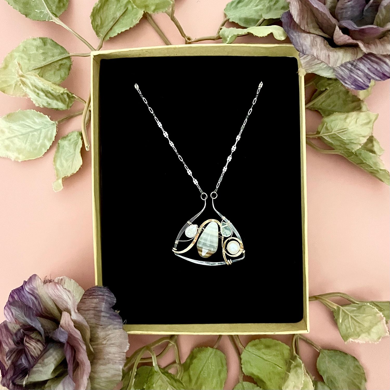 Handmade Luna Moth Necklace