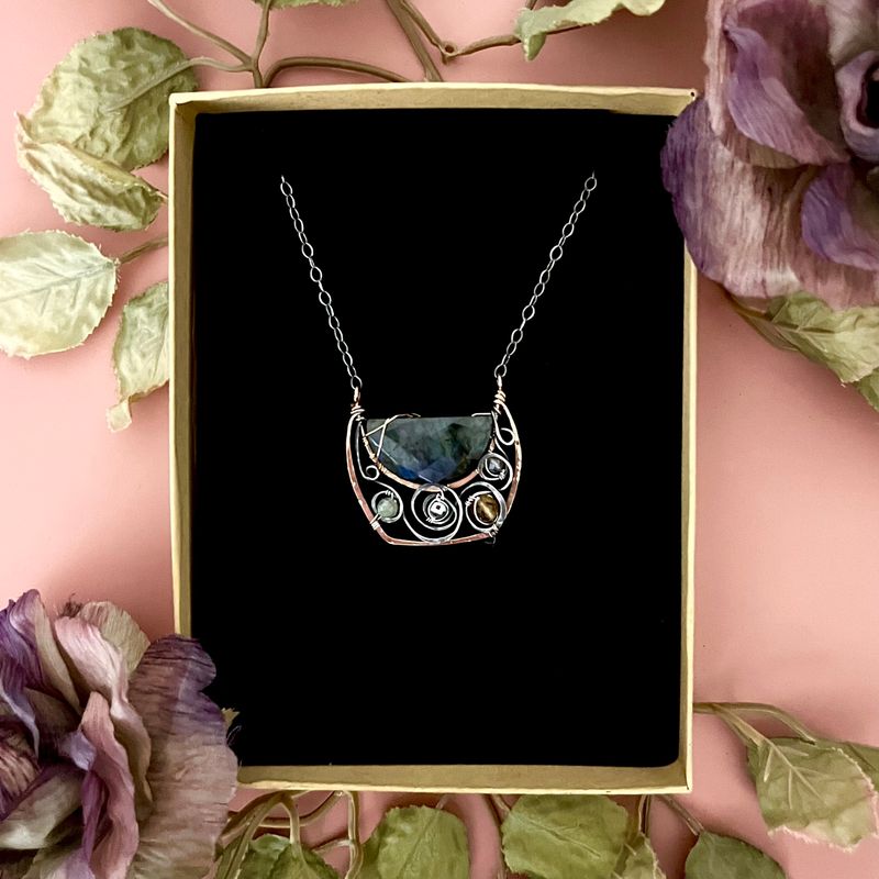 Handmade Half Moon Necklace