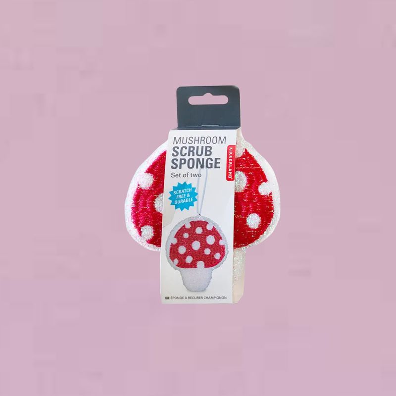 Mushroom Scrub Sponge S/2