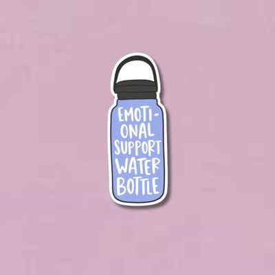 Emotional Support Water Bottle Sticker