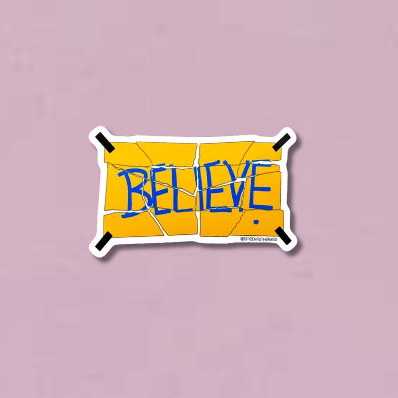 Ted Lasso Torn Believe Sign Sticker