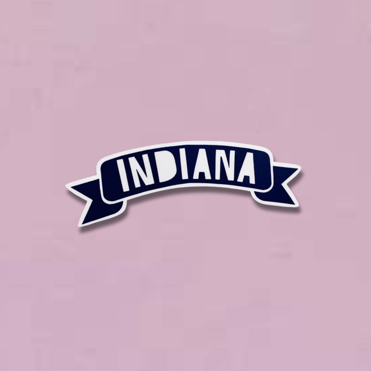 Indiana Banner Ribbon Sticker
