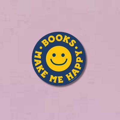 Happy Books Smiley Sticker