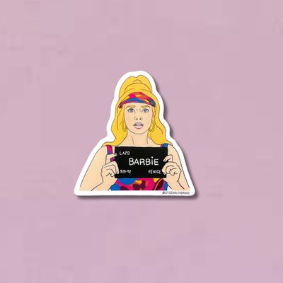 Barbie Mug Shot Sticker