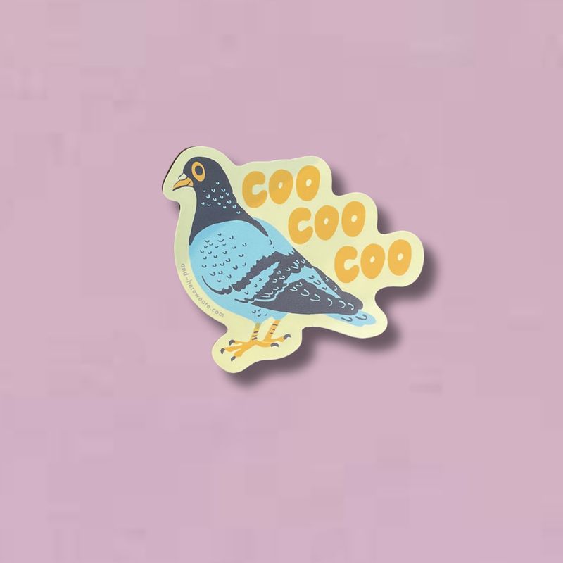 Coo Pigeon Vinyl Sticker
