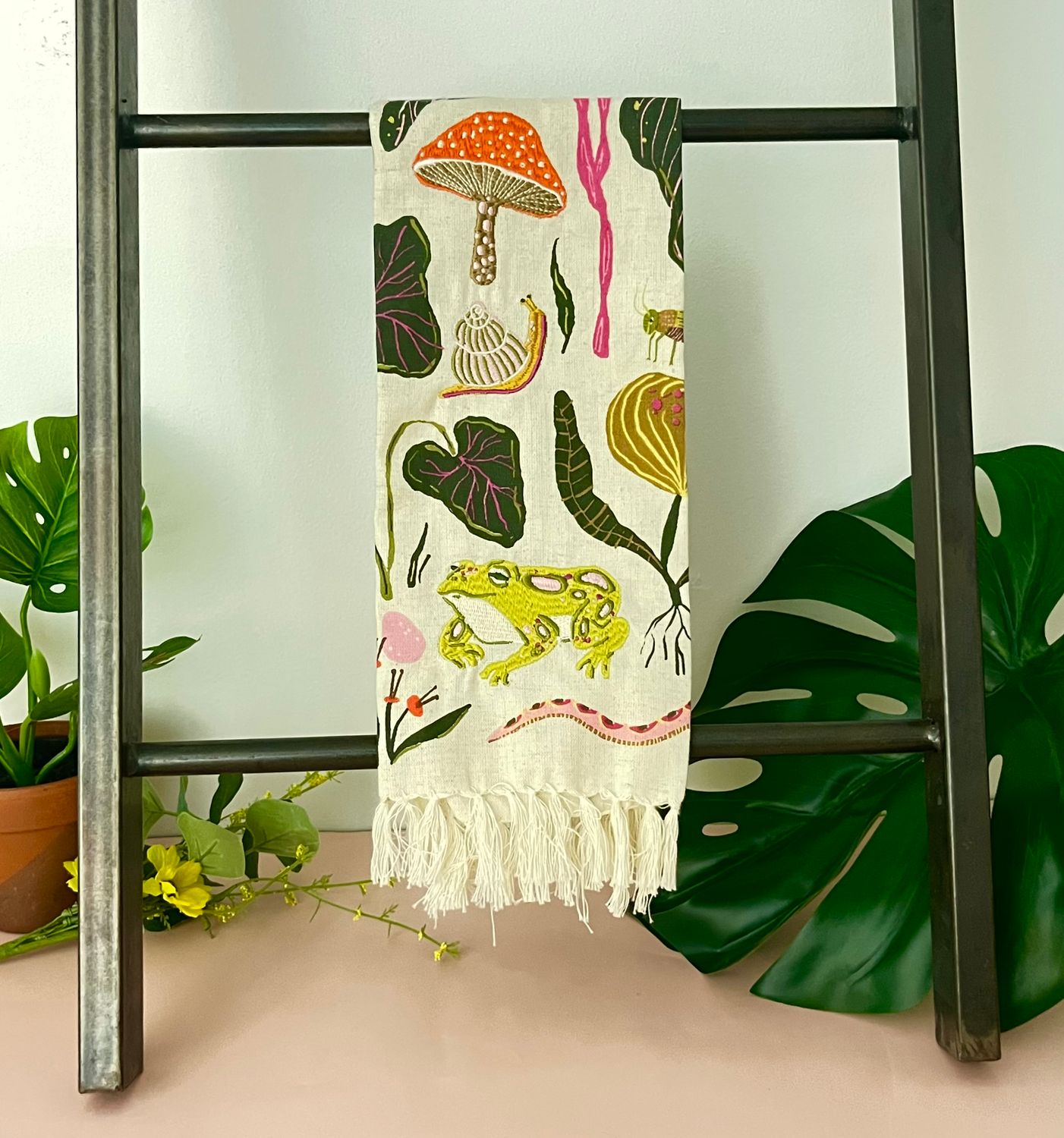 Gardenland Embroidered Dishtowel