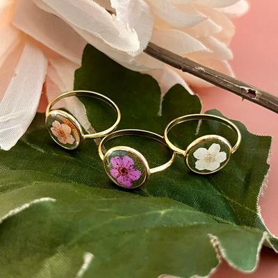 Pressed Flower GF Ring