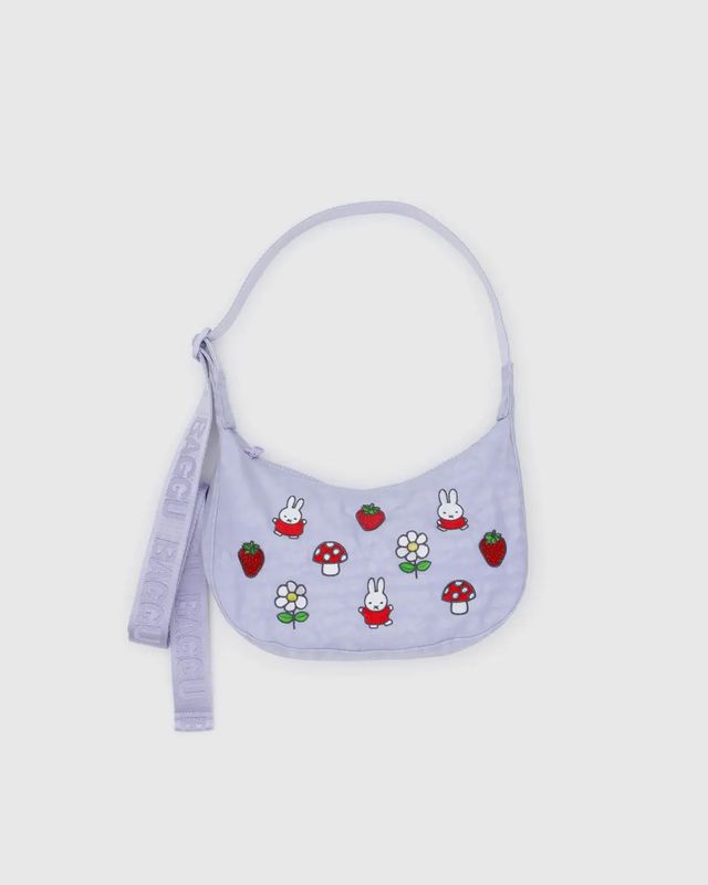 BAGGU x MIFFY - Embroidered Small Nylon Crescent Bag