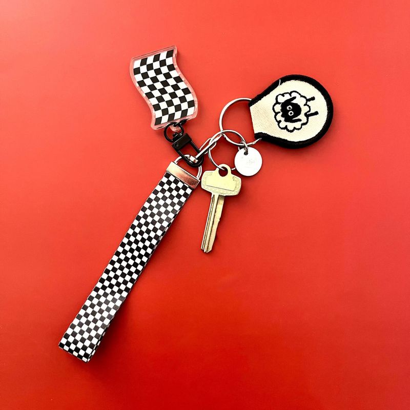 Flags for Good Keychain + Lanyard/Wristlet Checkered Flag