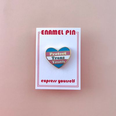 The Found Enamel Pin Protect Trans Youth
