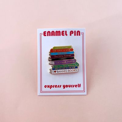 The Found Enamel Pin Banned Books
