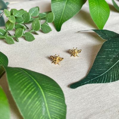 Honeybee Stud earrings, GP