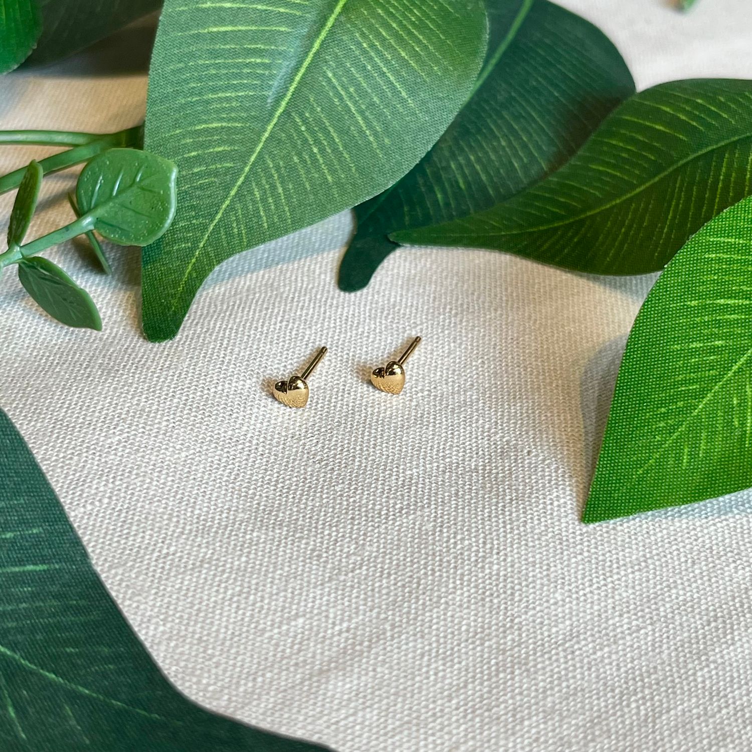 Puffy Heart Stud Earrings