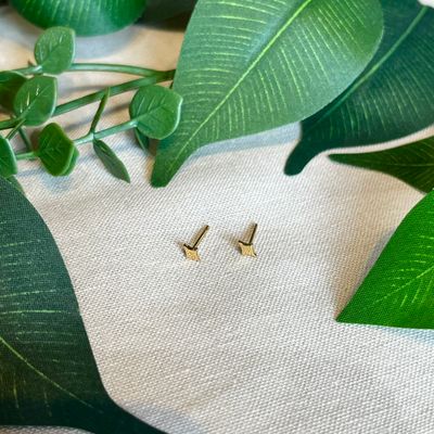 Twinkle Starburst Stud Earrings, GP