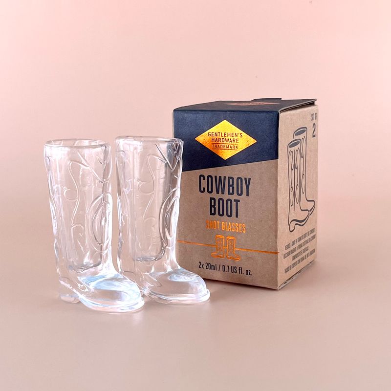 Set of 2 Cowboy Shot Glasses