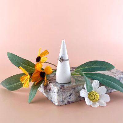 Sterling Silver Opal Starlight Ring