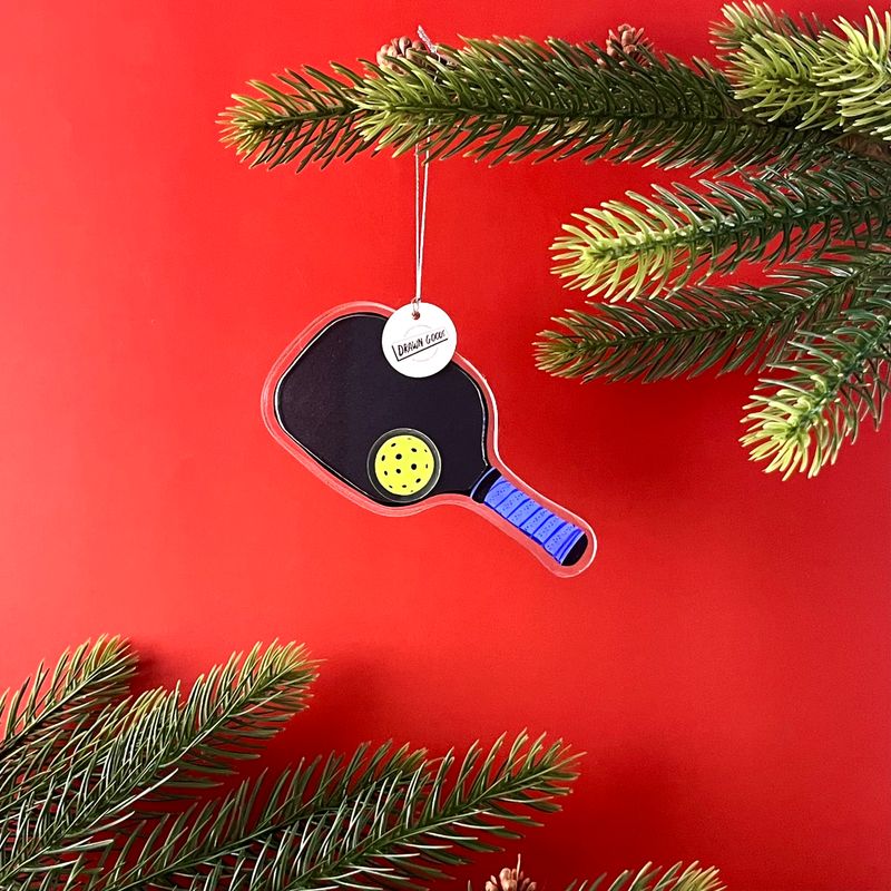 Pickleball Shaker Ornament by Drawn Goods