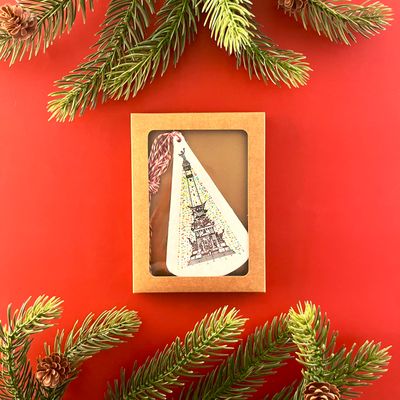Holiday Monument Letterpress Ornament, boxed set of 10